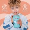 image:imageNuby Thirsty Kids Insulated Toddler Cup with Silicone Flexstraw  12 oz  Stainless Steel and LeakResistant  18 Months  Monster TrucksDinosaurs