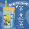 image:imageNuby Thirsty Kids Insulated Toddler Cup with Silicone Flexstraw  12 oz  Stainless Steel and LeakResistant  18 Months  Monster TrucksDinosaurs