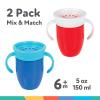 image:imageNuby Wonder Cup  SpillProof Toddler Sippy Cups  2 Pack 5 oz  Sip from All Sides  Leak Resistant  Easy Grip TwoHandle Design  PinkAquaRed  Blue