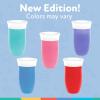 image:imageNuby Wonder Cup  SpillProof Toddler Sippy Cups  3 Pack 7 oz  Sip from All Sides  Leak Resistant  Spoutless Transition Cup  AquaPurplePinkRed  Blue
