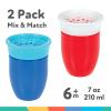 image:imageNuby Wonder Cup  SpillProof Toddler Sippy Cups  3 Pack 7 oz  Sip from All Sides  Leak Resistant  Spoutless Transition Cup  AquaPurplePinkRed  Blue