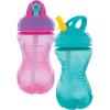 image:imageNuby 2Pack FlipIt Easy Grip Cups with EasyFlo Straw 10 Oz BoyPink  Aqua