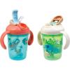 image:imageNuby 2in1 Toddler Cup with 360 Weighted Straw amp Hard Spout  2 Pack 8 oz  LeakResistant amp Easy Grip Handles  Dishwasher Safe  TigerRainbowsJungle  Ocean