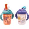 image:imageNuby 2in1 Toddler Cup with 360 Weighted Straw amp Hard Spout  2 Pack 8 oz  LeakResistant amp Easy Grip Handles  Dishwasher Safe  TigerRainbowsTiger  Rainbows