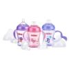 image:imageNuby 3 Piece Natural Touch 3 Stage Wide Neck Breast Size BottletoCup Girl9 Piece Set