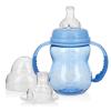 image:imageNuby 3 in 1 Baby Bottle to Training Sippy Cup  8 Oz Toddler Cups Spill Proof with Soft Spout Nipple amp Removable Grip Handles  Dishwasher Safe TealBlue