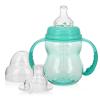 image:imageNuby 3 in 1 Baby Bottle to Training Sippy Cup  8 Oz Toddler Cups Spill Proof with Soft Spout Nipple amp Removable Grip Handles  Dishwasher Safe TealTeal