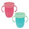 image:imageNuby 360 Wonder Cup SpillProof Transition Cup Sip from All Sides Spoutless Design LeakResistant with TOUCHFLO Silicone Rim Easy Grip for Little Hands BPA Free 6 Months GreenRedBluePink  Aqua