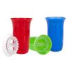 image:imageNuby 3Piece NoSpill Smart Edge 360 Cup with Touch Flo Easy Clean Silicone Rim 10 Oz Girl Color May Vary10 Ounces