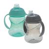 image:imageNuby ClikIt NoSpill Soft Spout Training Sippy Cup with Handles  2Pack 10 Oz  4 Months  NeutralAqua  Gray