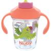image:imageNuby MultiFunction 2in1 Toddler Cup with 360 Weighted Straw and Hard Spout  8 oz  Easy Grip Handles and FlipIt Top  4 Months  DinosaursTropical Birds