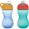 image:imageNuby NoSpill ClikIt Soft Spout Sippy Cup with Easy Grip  2Pack 10 oz  Baby Sippy Cup for 6 Month Old  BlueAqua