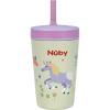 image:imageNuby Thirsty Kids Insulated Toddler Cup with Silicone Flexstraw  12 oz  Stainless Steel and LeakResistant  18 Months  Monster TrucksUnicorns
