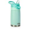 image:imageNuby Thirsty Kids No Spill FlipIt Reflex Stainless Steel Travel Cup or Water Bottle  10 Oz  18 Months  White  Back to School EssentialsAqua