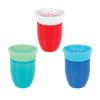 image:imageNuby Wonder Cup  SpillProof Toddler Sippy Cups  3 Pack 7 oz  Sip from All Sides  Leak Resistant  Spoutless Transition Cup  AquaPurplePinkGreen  Red  Blue