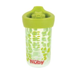 image:imageNuby No Spill 3D Character Sippy Cup with Soft Touch Flo Silicone Top 12 Ounce AlligatorAlligator