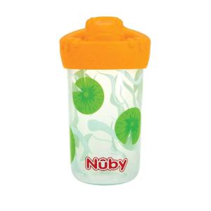 image:imageNuby No Spill 3D Character Sippy Cup with Soft Touch Flo Silicone Top 12 Ounce AlligatorFrog