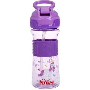 image:imageNuby Thirsty Kids FlipIt NoSpill Toddler Sippy Cup with Soft Spout  12 oz  18 Months  Aqua Camo  Back to School EssentialsPurple Unicorn