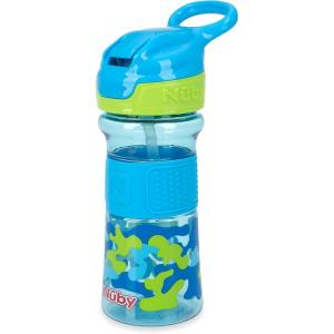 image:imageNuby Thirsty Kids FlipIt NoSpill Toddler Sippy Cup with Soft Spout  12 oz  18 Months  Pink Leopard  Back to School EssentialsAqua Camo