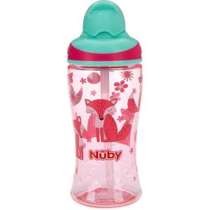 image:imageNuby Thirsty Kids No Spill FlipIt Boost Travel Cup with Soft Silicone Straw  12 Oz  18 Months  TRex  Back to School EssentialsFox