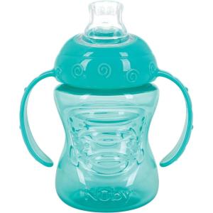 image:imageNuby TwoHandle NoSpill Super Spout Grip N Sip Cup 8 Ounce Single pack of 1 Cup Colors May VaryAqua