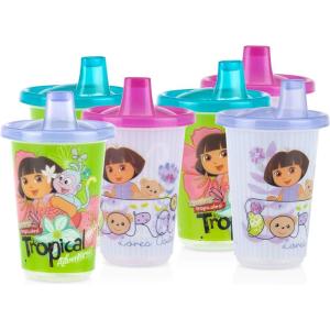 image:imageNuby Wash or Toss Reusable Cups amp Lids with Spout Nickelodeon Dora The Explorer 10 Oz 6 Count10 Ounces