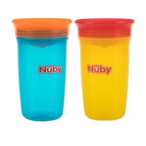 image:imageNuby Wonder Cup with 360 Smart Edge Silicone Rim  2Pack 10 oz  NoSpill Sippy Cup for Toddlers  RedBlueBlue  Yellow