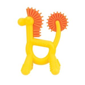 image:imageNuby Geo Zoos Massaging Teether  Baby Teething Toy  Soft Easy Grip  3 Months  Dino  Easter Basket StufferGiraffe