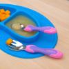 image:imageNuby Babys First Spoons Set  3Pack Feeding Utensils for Babies  6 MonthsPink  Purple