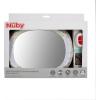 image:imageNuby LED Light Backseat Baby Car Mirror with Remote Controlled Light Wide View Shatter Resistant Mirror Adjustable Night SkyWhite Cloud