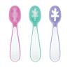 image:imageNuby Babys First Spoons Set  3Pack Feeding Utensils for Babies  6 MonthsPink  Aqua  Purple