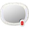 image:imageNuby LED Light Backseat Baby Car Mirror with Remote Controlled Light Wide View Shatter Resistant Mirror Adjustable Night SkyWhite Cloud