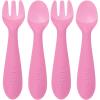 image:imageNuby Silicone Easy Grip Fork amp Spoon Set 12m in PinkPink