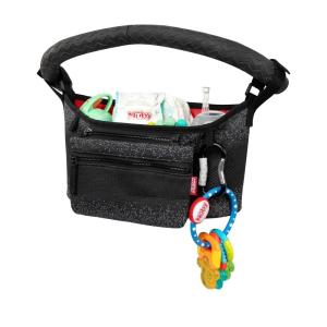 image:imageNuby Eco Baby Stroller Organizer  Includes Carabiner  Stroller Accessories for Babies and Toddlers  Black