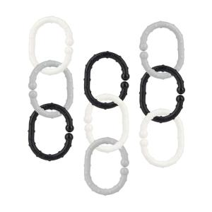 image:imageNuby Linkables Car Seat Toy and Baby Stroller Accessories  18CountBlack  White  Grey