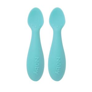 image:imageNuby Silicone Mini Spoons  2Pack BabyLed Weaning Spoons for Babies  4 Months  Aqua