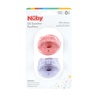 image:imageNuby Silicone Softees Pacifier and Teethers  5Pack Silicone Baby Pacifiers and Teethers  0 Months  Assorted Pastel ColorsPurple Bow and Pink Flowers