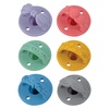 image:imageNuby Silicone Softees Pacifier and Teethers  5Pack Silicone Baby Pacifiers and Teethers  0 Months  Assorted Pastel ColorsYellow Stars and Aqua XOXO
