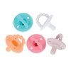 image:imageNuby Silicone Softees Pacifier and Teethers  5Pack Silicone Baby Pacifiers and Teethers  0 Months  Assorted Pastel ColorsGirl