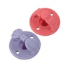 image:imageNuby Silicone Softees Pacifier and Teethers  5Pack Silicone Baby Pacifiers and Teethers  0 Months  Assorted Pastel ColorsPurple Bow and Pink Flowers