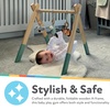 image:imageNuby Animal Adventures Wooden Baby Play Gym with Hanging Toys  Supports Early Infant Development  Easy to Fold for Storage and Travel