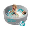 image:imageNuby Velvet Ball Pit Soft Play Foam Ball Pits for Baby and Toddlers with 200 Colored Balls Included Ball Pit Playpen Indoor Play Gym Outdoor Play Ball Pit for Babies Bounce Ball Game Pink amp GrayAqua