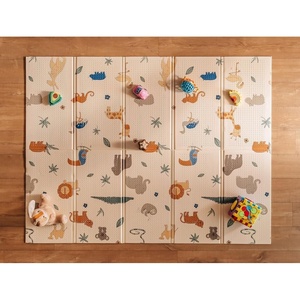 image:imageNuby Reversible Baby Floor Mat 77 x 58  Foldable and Lightweight Baby Play Mat for Floor  Easy Storage and Travel  Stars and SkySafari Play Mat
