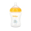 image:imageNuby 3Pack Infant Feeding Bottles with Slow Flow Breast Size Silicone Nipple 0 Months 8oz Delicate Koala Elephant Dinosaur PrintsKoala  Elephant  Dinosaur Pack of 3