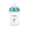 image:imageNuby 3Pack Infant Feeding Bottles with Slow Flow Breast Size Silicone Nipple 0 Months 8oz Delicate Koala Elephant Dinosaur PrintsKoala  Elephant  Dinosaur Pack of 3