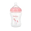 image:imageNuby 3Pack Infant Feeding Bottles with Slow Flow Breast Size Silicone Nipple 0 Months 8oz Delicate Koala Elephant Dinosaur PrintsLlama  Snail  Unicorn Pack of 3