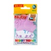 image:imageNuby Happy Hands Silicone Teething Mitten for Babies  Soft Silicone Massaging Teether  Soothes Sore Gums  EasytoWear and Machine Washable  3 Months  OtterPurple Unicorn