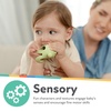 image:imageNuby Silicone Wrist Teething Mitten  Baby Teether Ring  3 Months  Green HedgehogCoral Bear