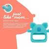 image:imageNuby Silicone Wrist Teething Mitten  Baby Teether Ring  3 Months  Hippo36 Month