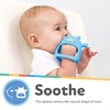 image:imageNuby Silicone Wrist Teething Mitten  Baby Teether Ring  3 Months  Hippo36 Month
